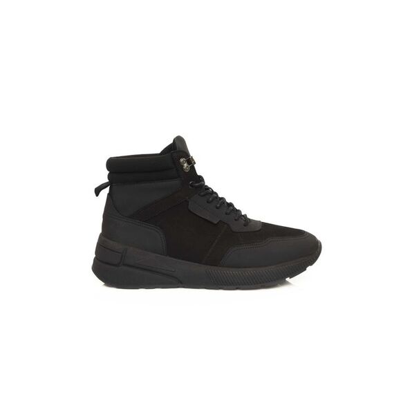 Cerruti 1881 Black Cowhide Men's High Men's Sneaker